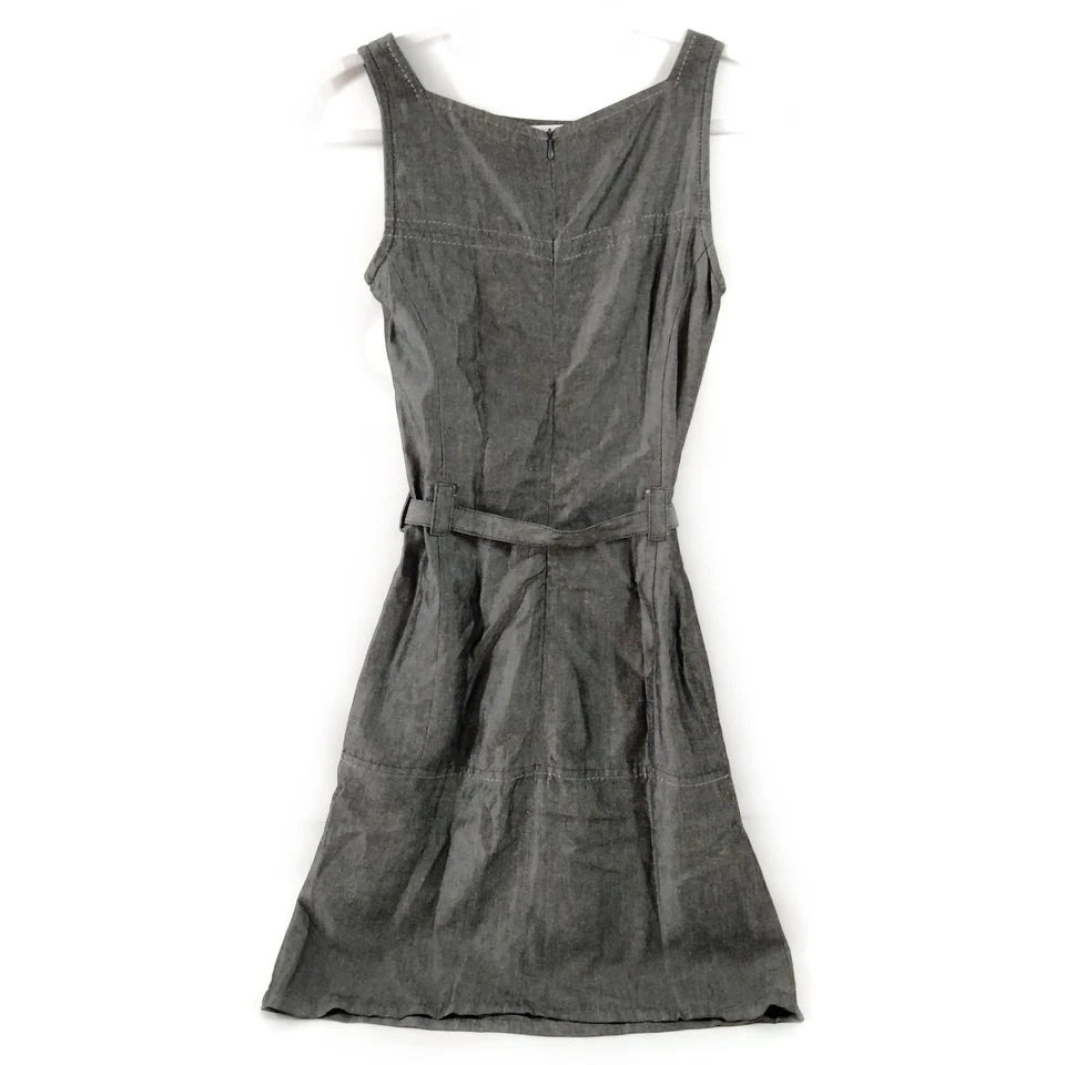 Fendi Italy. Vintage Gray Rayon/Linen Dress