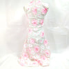 Chloe Paris. White, Pink Floral Silk/PolyTech/Cotton Dress