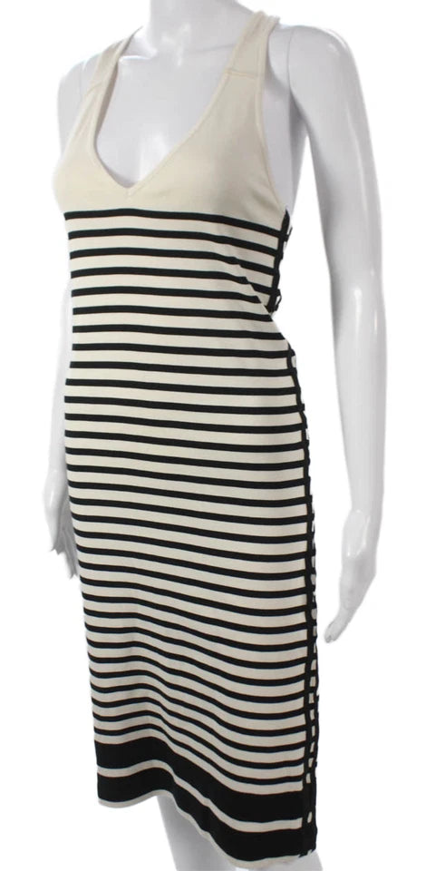 Rag & Bone NY. Cotton Black/White Striped Tank Dress