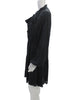 CHLOE PARIS. See by Chloe. Black Mini Silk High Neck Tie Long Sleeve Dress