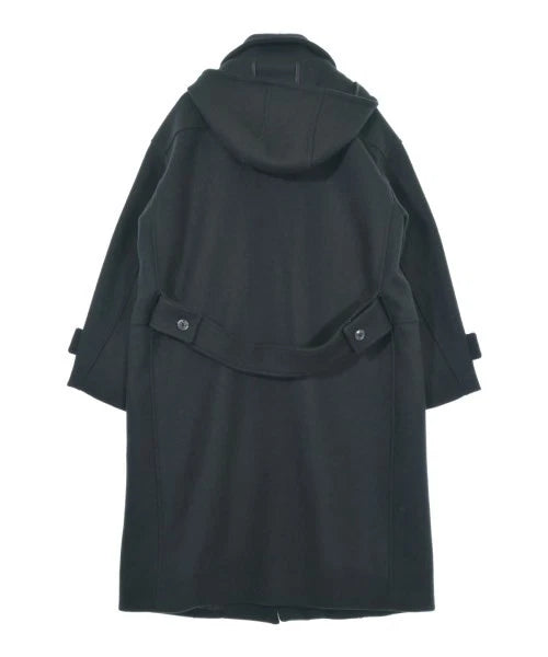 UNITED TOKYO JAPAN. Black Funnel Neck Duffle Coat w/Hood