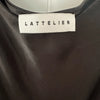 LATTELIER.  Black Midi Length Slip Dress