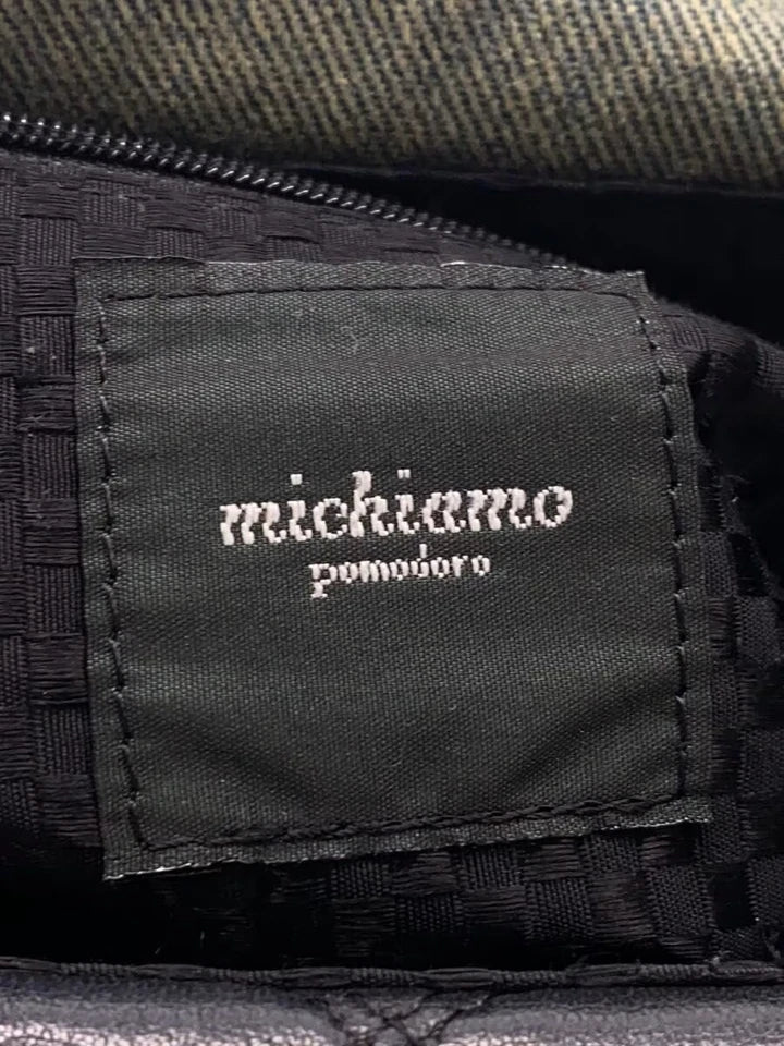 Michiamo Japan. Vintage Black Leather Flap Messenger Style Long Strap Shoulder Bag