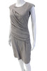 Helmut Lang NY. Gray Silk Sheath Midi Dress