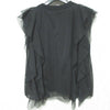 NOBLE JAPAN. 23SS Collection Black Tulle Cut and Sewn, Sleeveless Top