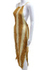 Faithfull. Vintage Viscose Beige Striped Slip Sundress