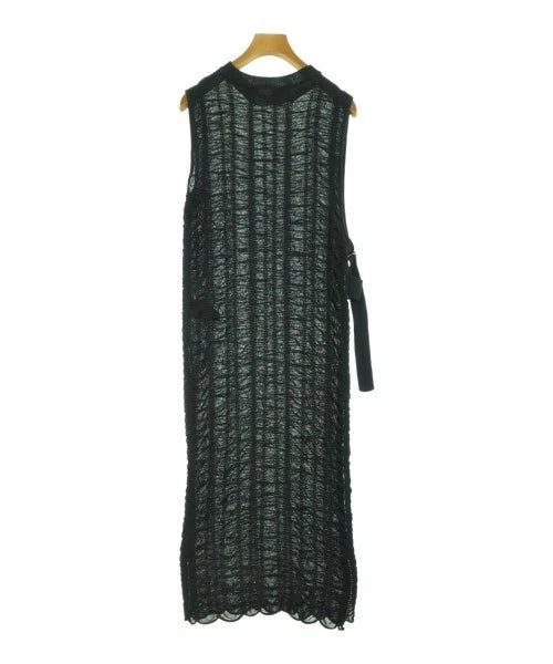 UNITED TOKYO Japan. Black Cotton/Poly Shirring Sheath Dress