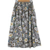 Ryu Ryu Japan. Gray Multi-Color Floral Maxi/Long Skirt