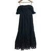 LILY BROWN JAPAN. Black Cotton Cutwork Dress