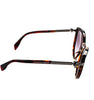 Alexander McQueen UK Tortoise Shell Cat Eye Sunglasses Violet Gradient Lenses