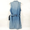 Burberry Brit UK. Cotton Belted Denim Sleeveless Dress