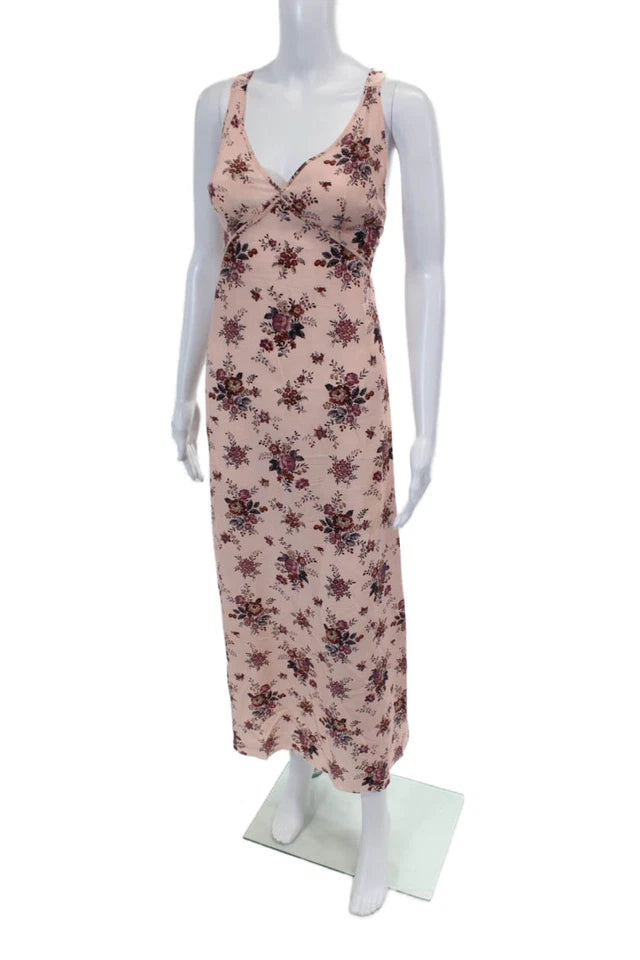 Liberty Of London R13 Floral V-Neck Sleeveless Midi Slip Dress
