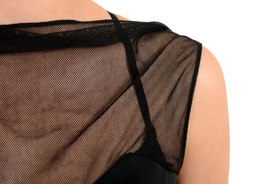 Maison Margiela Paris. NEW. NWOT. Black Silk Sleeveless Sheath Dress