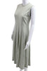 Calvin Klein NYC. Light Khaki Color Cotton Sleeveless Midi  A-Line Tank Dress