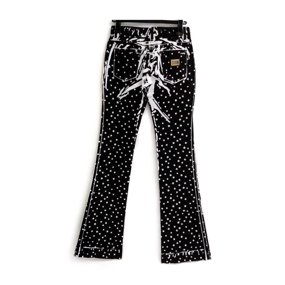 DOLCE&GABBANA ITALY. Black Cotton Polyurethane Pants