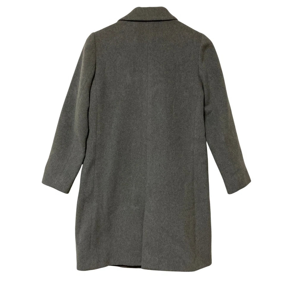 M-PREMIER JAPAN. GRAY WOOL LONG CHESTERFIELD COAT