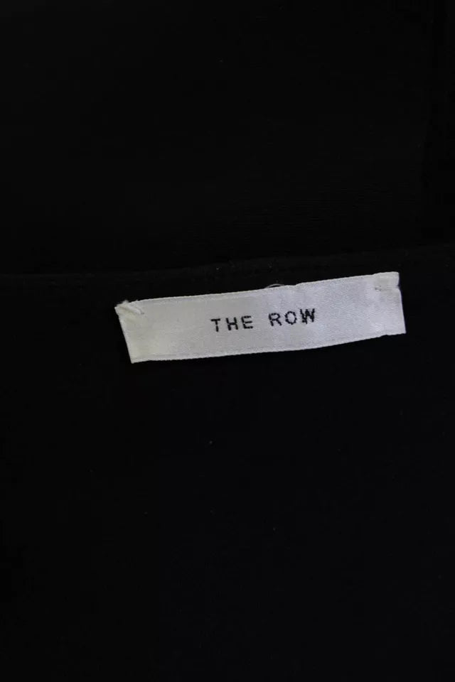 The Row NY. NEW W/TAGS. Black Elastic V-Neck Long Sleeve Bodycon Knee Length Dress