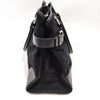 Ferragamo Italy. Black Canvas/Leather Shoulder Bag / Hand Bag