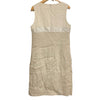 Max Mara ITALY. Beige linen sleeveless knee-length dress
