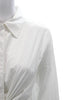 Donna Karan New York  White Collared Long Sleeve Button-Up Blouse