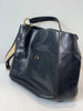 Kitamura Japan. Black Pebbled Leather Shoulder Bag w/Long Attachable Strap
