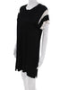 Rag & Bone NY. Black Knit Striped Short Sleeve Tee Shirt Dress