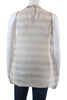 Brunello Cucinelli Italy. BeigeTextured Layered Floral Sleeveless Lined Blouse Top