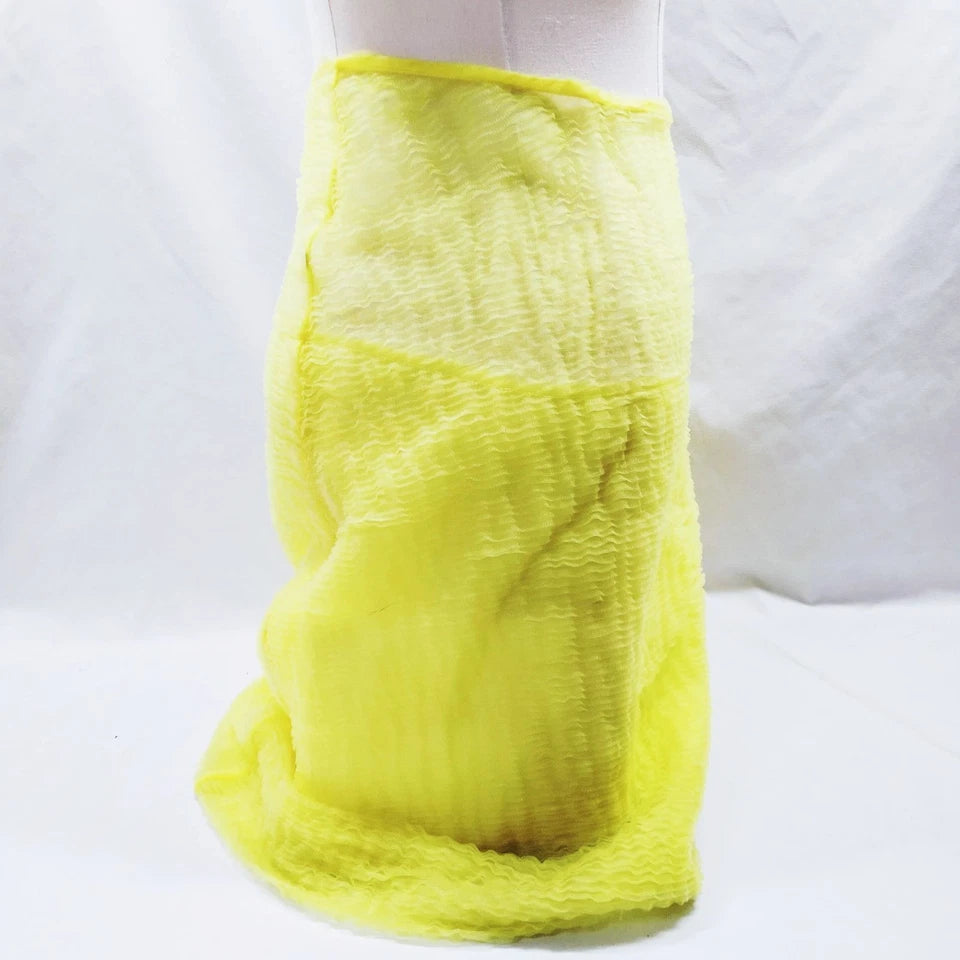 HELMUT LANG NY. Vintage Neon Yellow Nylon Polyurethane Skirt