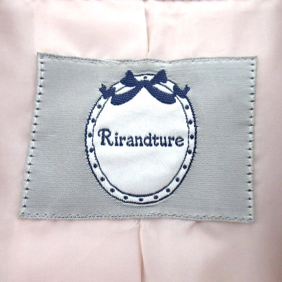 Rirandture Japan. Pink & Beige Double-Breasted Belted Trench Coat