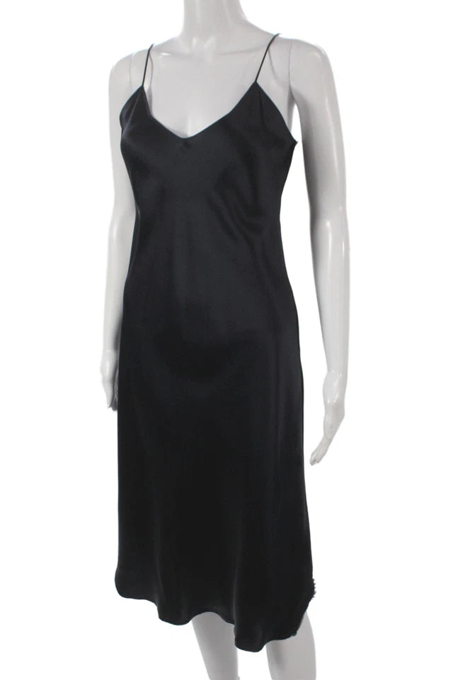 Nili Lotan NY. V-Neck Solid Cami Dress