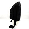 Lanvin Paris. Black Silk Zipper Top