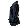 Burberry UK. Black Cotton Trench Style Coat