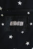 Reformation Black/White Viscose Stars Print Spaghetti Strap Dress