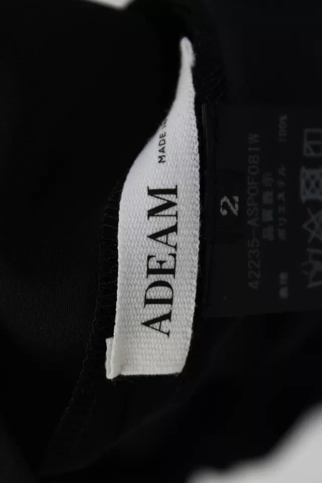Adeam Japan. NEW W/TAGS. Black Wide Leg Iris, Elastic Waistband High Rise Pants
