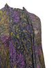Max Mara Italy. Long Sleeve Paisley Floral Silk Chiffon Dress