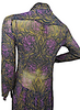 Max Mara Italy. Long Sleeve Paisley Floral Silk Chiffon Dress
