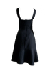 Iceberg Italy. Black Wool Corset Cocktail Dress