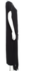 Lemaire Paris. Black Crew Neck Long Viscose Dress