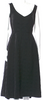 Comme des Garcons Japan. Black V-Neck Flare Dress