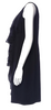 Valentino Garavani Italy.  Black Silk Front Ruffle Mini Dress