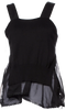 Noir Kei Ninomiya (Comme des Garcons) Japan. Black Square Neckline Sleeveless Top
