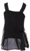 Noir Kei Ninomiya (Comme des Garcons) Japan. Black Square Neckline Sleeveless Top