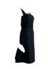 Iceberg Italy. Black Wool Corset Cocktail Dress