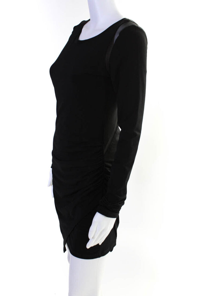 Elizabeth &James NY. New With Tags. Black Long Sleeve Ruched Bodycon Dress