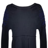 Marithe + Francois Girbaud France. Black Sweater Wool Long-Sleeve Fitted Dress