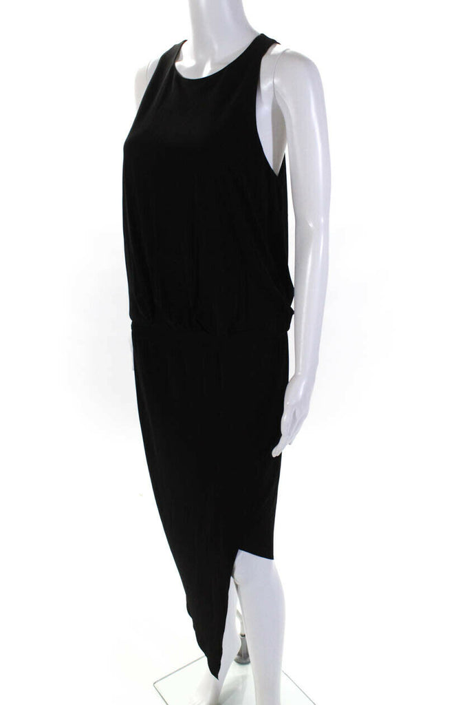 Elizabeth and James Black Sleeveless Asymmetrical Hem Dress