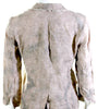 Elizabeth & James Womens Gray Linen Fringe 3/4 Sleeve Blazer