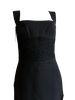 Iceberg Italy. Black Wool Corset Cocktail Dress